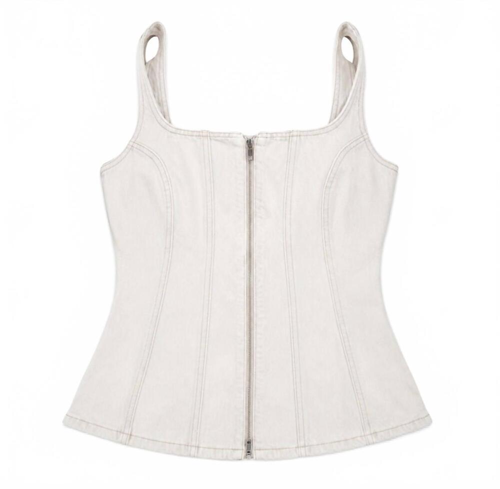NEW DALA women's cocoon bustier top in salt